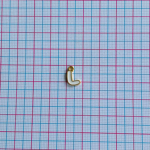 DIJE LETRA L BAÑO DE ORO SIN76-L-GOLD