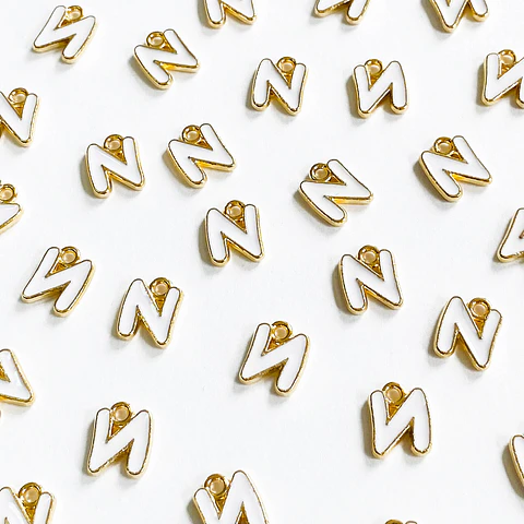 DIJE LETRA N BAÑO DE ORO SIN76-N-GOLD