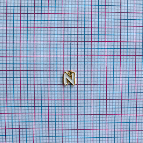 DIJE LETRA N BAÑO DE ORO SIN76-N-GOLD