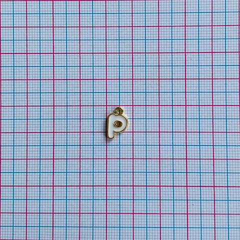 DIJE LETRA P BAÑO DE ORO SIN76-P-GOLD