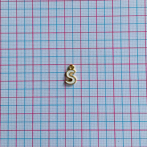 DIJE LETRA S BAÑO DE ORO SIN76-S-GOLD