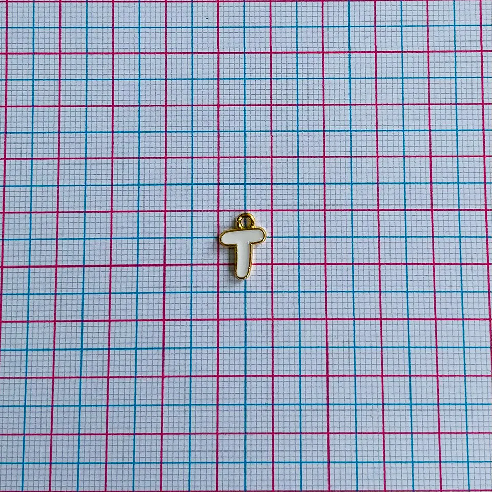 DIJE LETRA T BAÑO DE ORO SIN76-T-GOLD 2