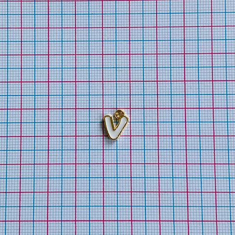 DIJE LETRA V BAÑO DE ORO SIN76-V-GOLD