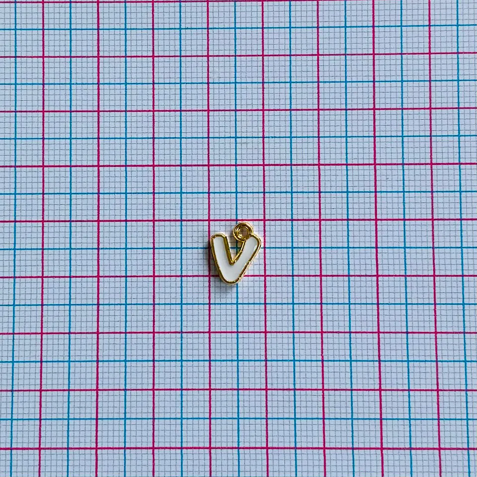 DIJE LETRA V BAÑO DE ORO SIN76-V-GOLD 2