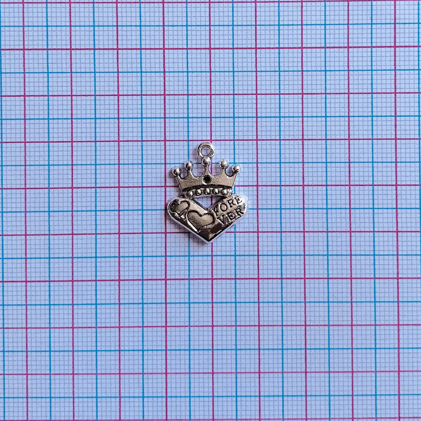 DIJE CORONA CORAZÓN ZAMAK QA-5647 2