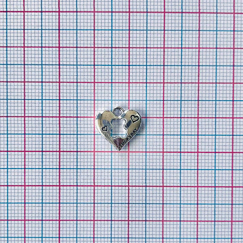 DIJE CORAZÓN ZAMAK QA-8062