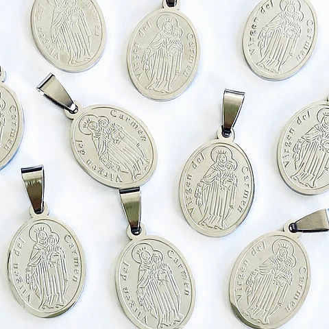 MEDALLA VIRGEN DEL CARMEN ACERO