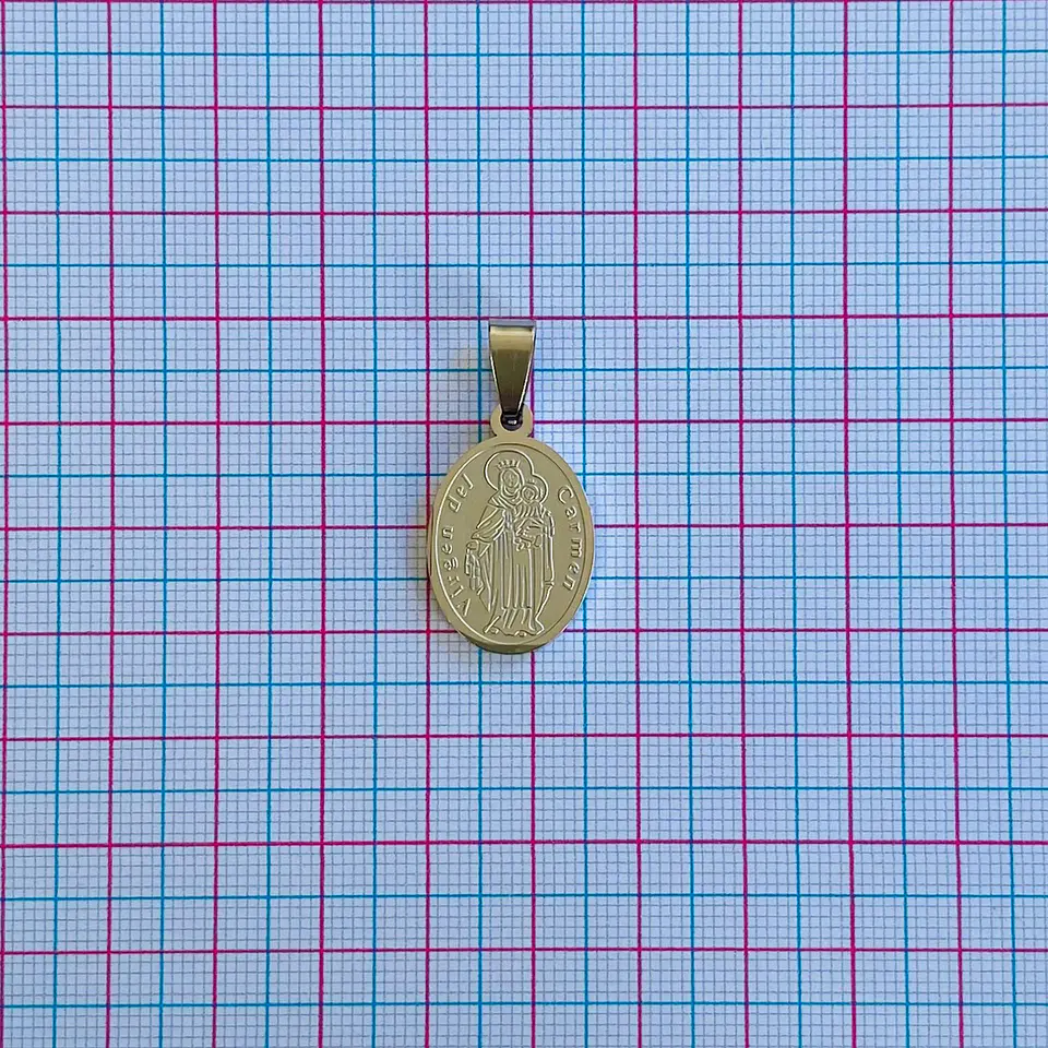 MEDALLA VIRGEN DEL CARMEN ACERO 2