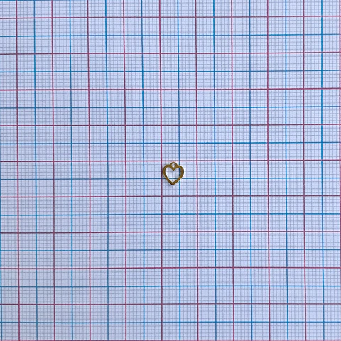 DIJE ✦ CORAZÓN BAÑO DE ORO
