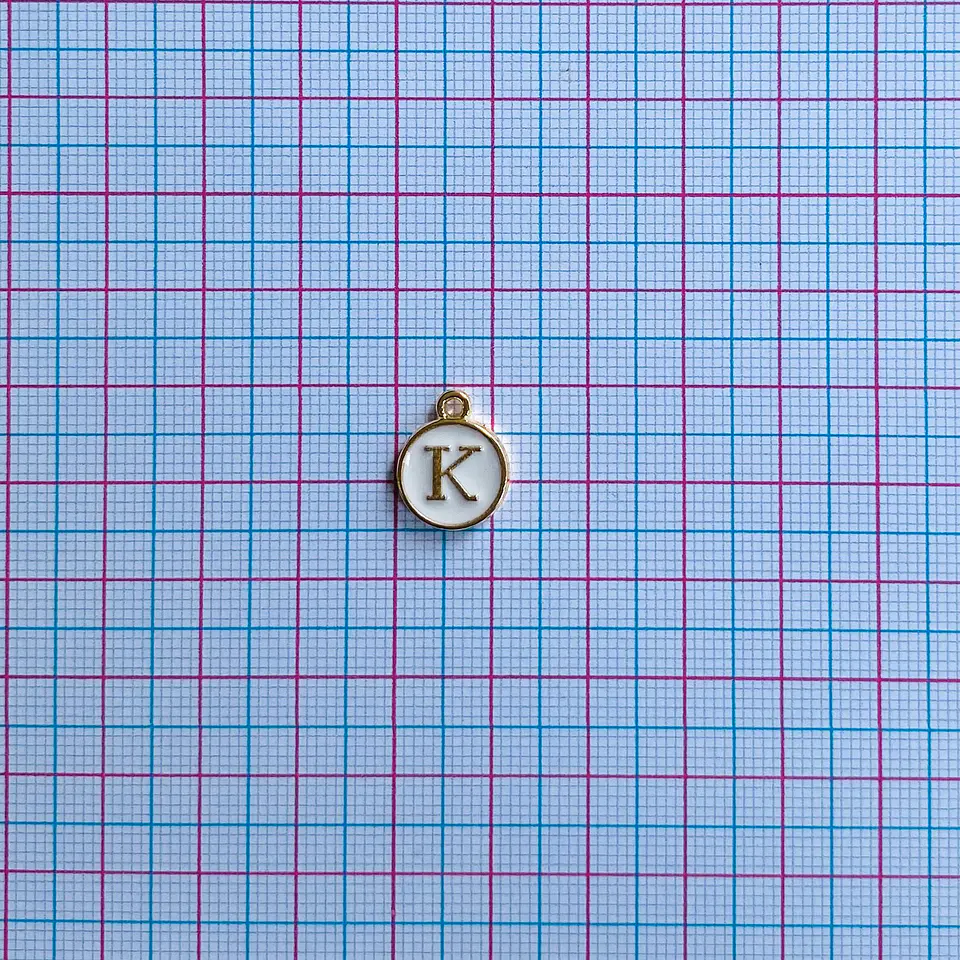 DIJE LETRA K BAÑO DE ORO SIN77-K-GOLD 2