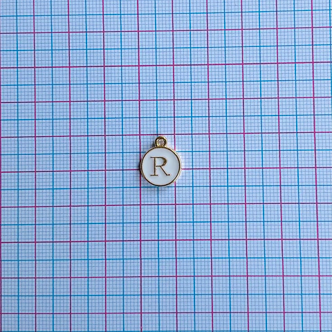 DIJE LETRA R BAÑO DE ORO SIN77-R-GOLD