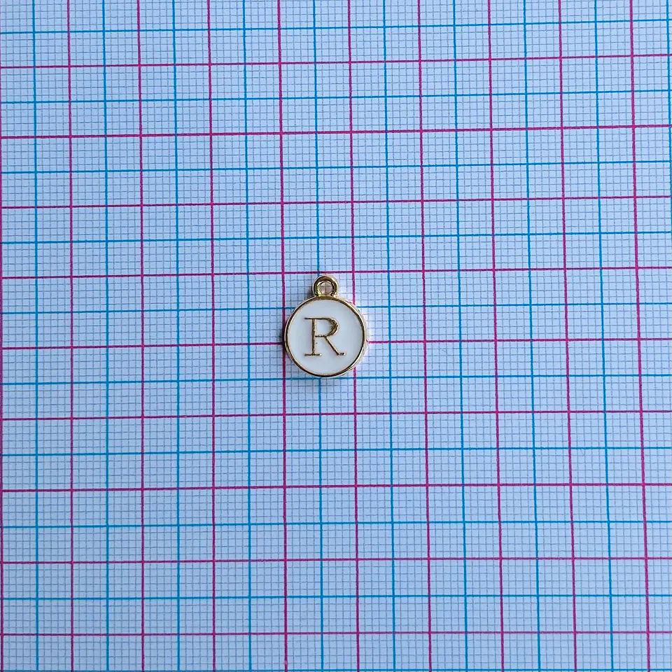 DIJE LETRA R BAÑO DE ORO SIN77-R-GOLD 2