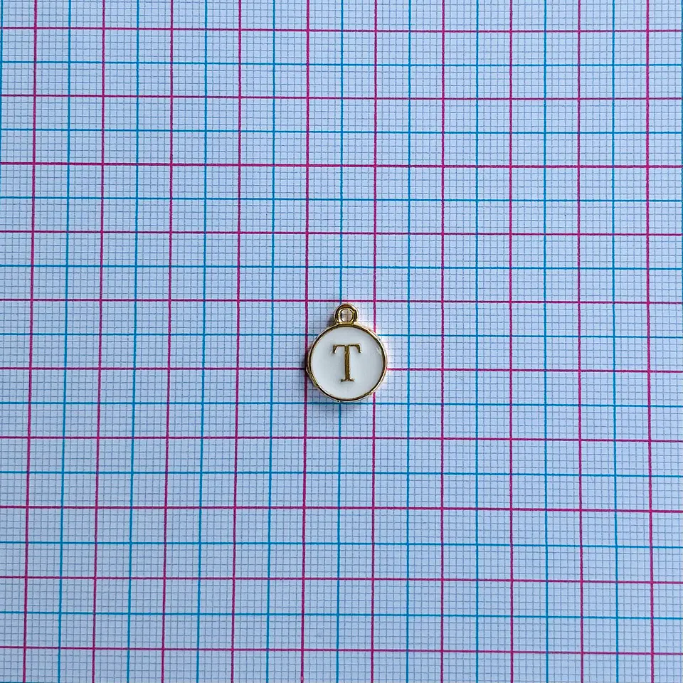 DIJE LETRA T BAÑO DE ORO SIN77-T-GOLD 2