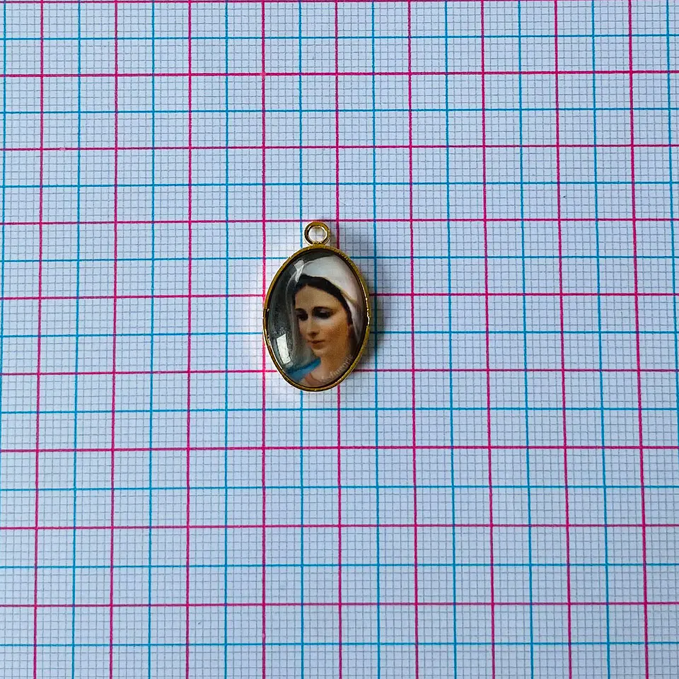 MEDALLA VIRGEN MEDJUGORGE BAÑO DE ORO DVZ-4-G/8 2