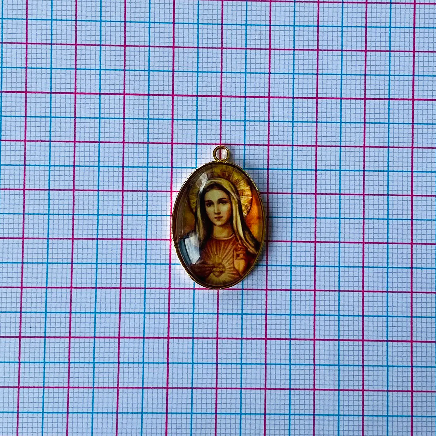 MEDALLA SAGRADO CORAZÓN DE MARIA BAÑO DE ORO DVZ-5-G/16 2