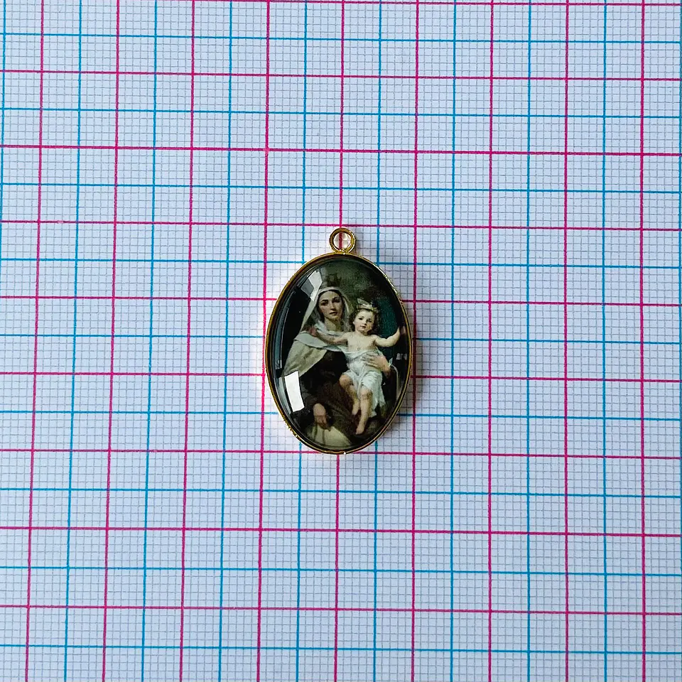 MEDALLA VIRGEN DEL CARMEN BAÑO DE ORO DVZ-5-G/2-1 2