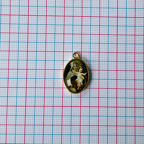MEDALLA VIRGEN DEL CARMEN BAÑO DE ORO DVZ-4-G/2-1