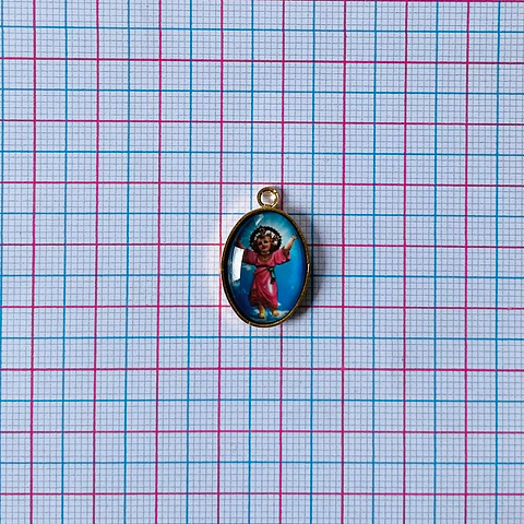MEDALLA DIVINO NIÑO JESÚS BAÑO DE ORO DVZ-4-G/7