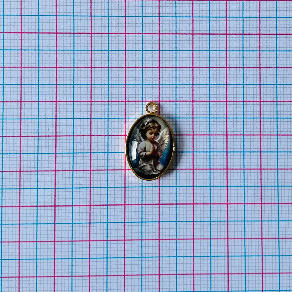 MEDALLA ÁNGEL DE LA GUARDA INFANTIL BAÑO DE ORO DVZ-4-5/19-I 2