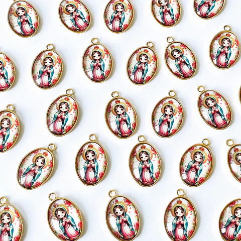 MEDALLA VIRGEN DE GUADALUPE INFANTIL BAÑO DE ORO DVZ-4-G/3-I