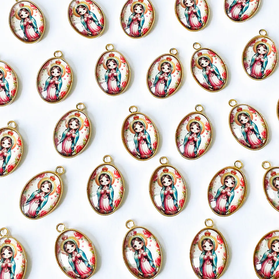 MEDALLA VIRGEN DE GUADALUPE INFANTIL BAÑO DE ORO DVZ-4-G/3-I 1