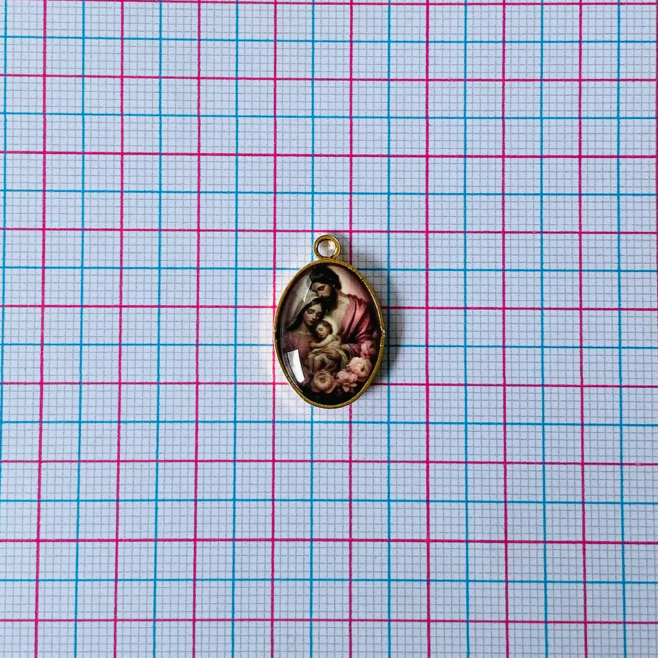 MEDALLA SAGRADA FAMILIA BAÑO DE ORO DVZ-4-G/12-3 2