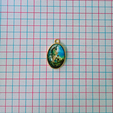 MEDALLA ÁNGEL DE LA GUARDA BAÑO DE ORO DVZ-4-G/19-1