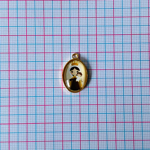 MEDALLA VIRGEN DEL CARMEN INFANTIL BAÑO DE ORO DVZ-4-G/2-2-I