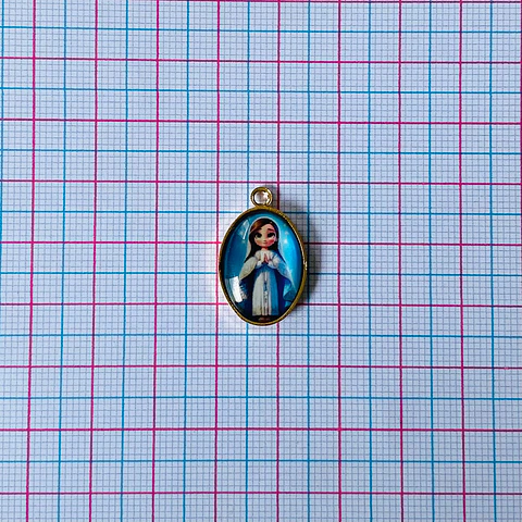 MEDALLA VIRGEN LOURDES INFANTIL BAÑO DE ORO DVZ-4-G/38-I