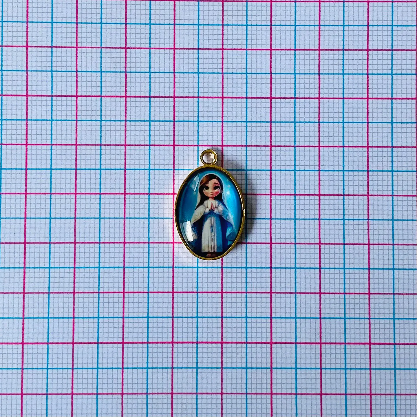 MEDALLA VIRGEN LOURDES INFANTIL BAÑO DE ORO DVZ-4-G/38-I 2