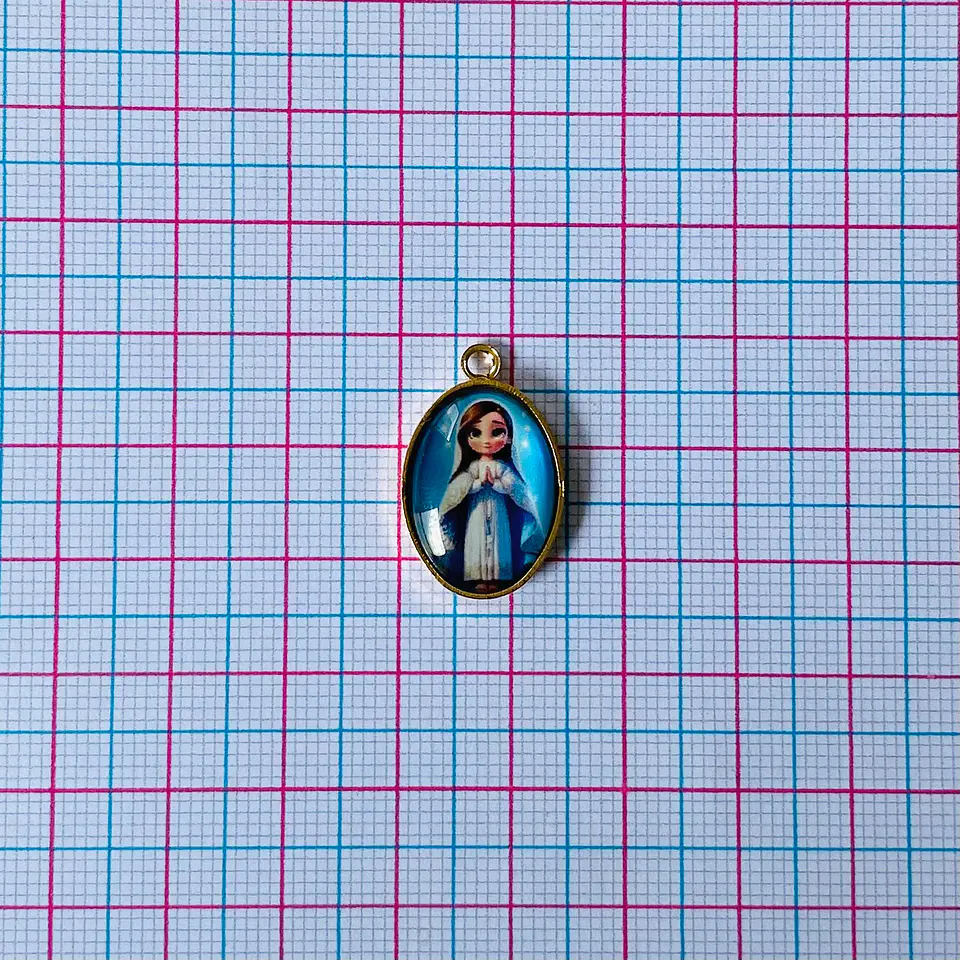 MEDALLA VIRGEN LOURDES INFANTIL BAÑO DE ORO DVZ-4-G/38-I 2