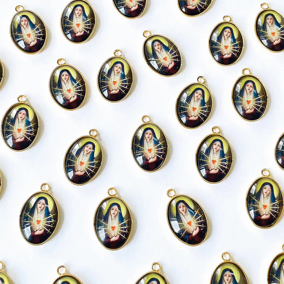MEDALLA VIRGEN DE LOS DOLORES BAÑO DE ORO DVZ-4-G/39 1
