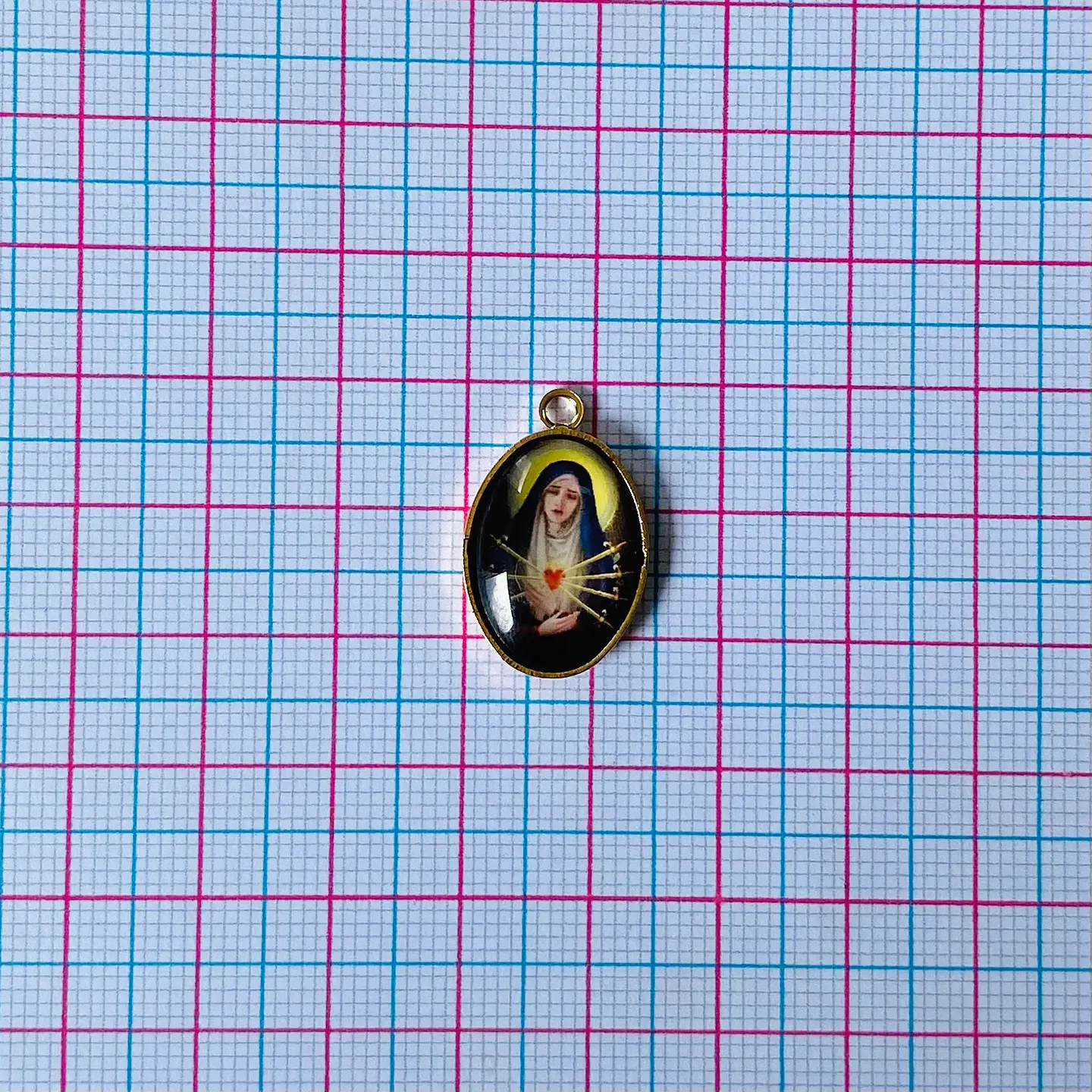 MEDALLA VIRGEN DE LOS DOLORES BAÑO DE ORO DVZ-4-G/39 2