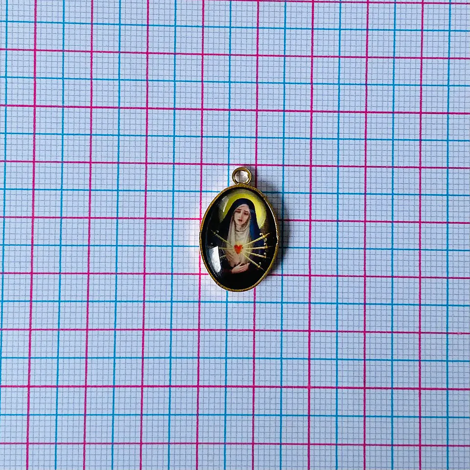 MEDALLA VIRGEN DE LOS DOLORES BAÑO DE ORO DVZ-4-G/39 2
