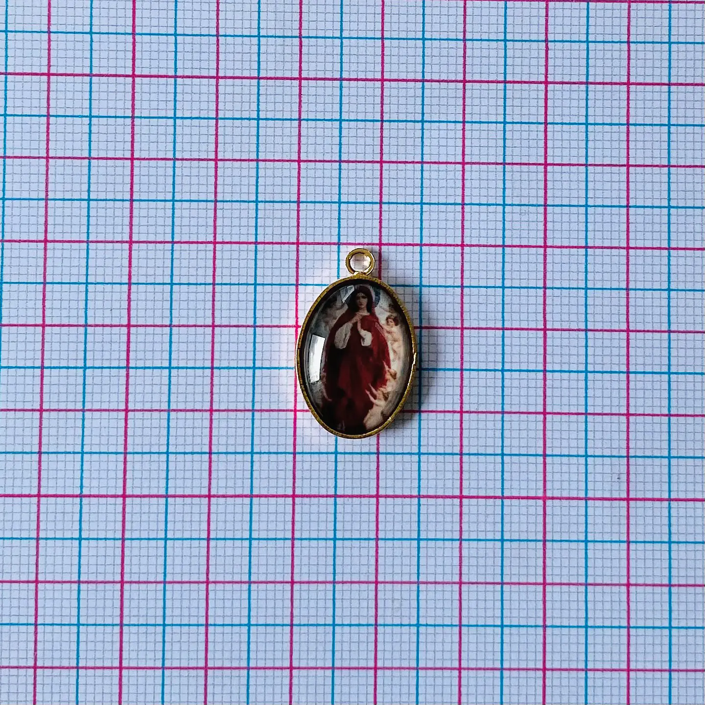 MEDALLA SANTA MARIA DE LOS ÁNGELES BAÑO DE ORO DVZ-4-G/44 2