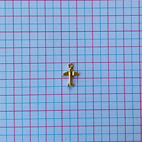 DIJE ✦ AVIÓN BAÑO DE ORO 