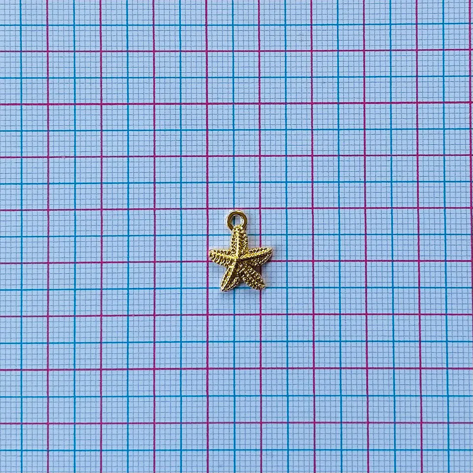DIJE ESTRELLA DE MAR BAÑO DE ORO  2