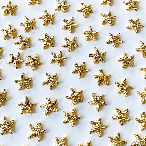 SEPARADOR ESTRELLA DE MAR BAÑO DE ORO W-6338-GOLD