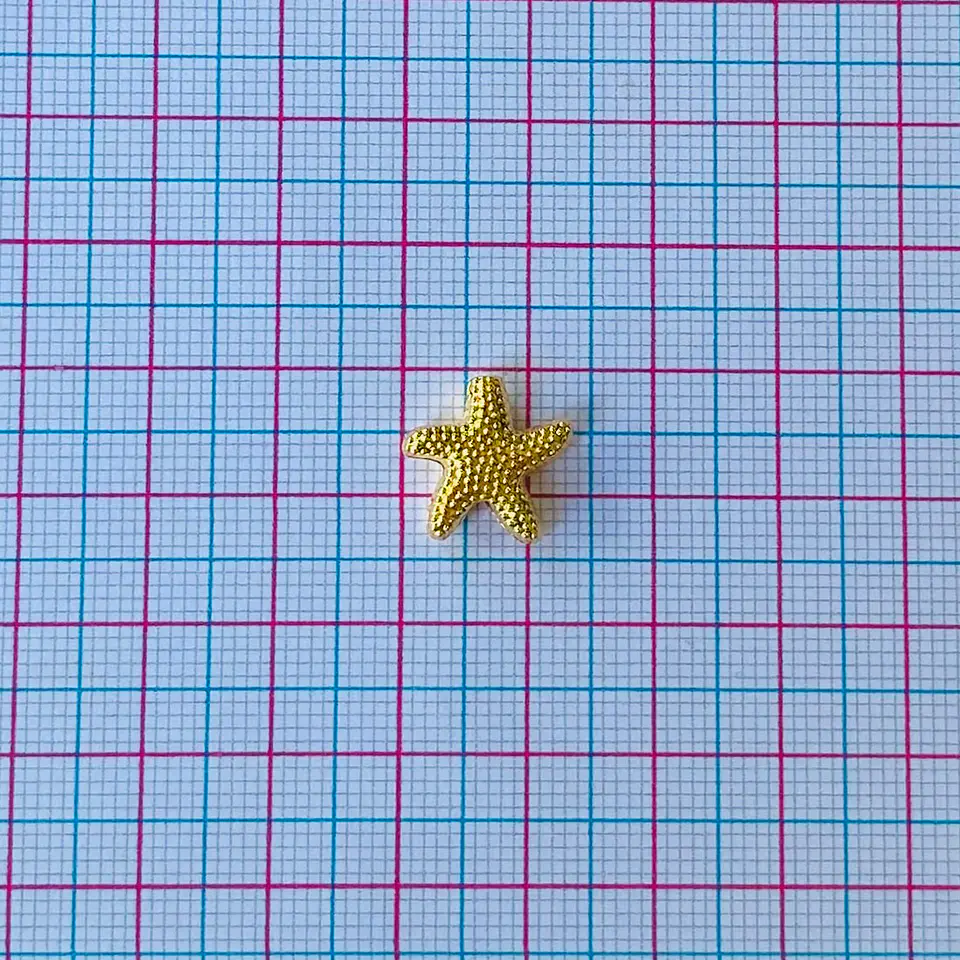 SEPARADOR ESTRELLA DE MAR BAÑO DE ORO W-6338-GOLD 2