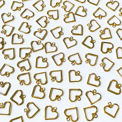 MINI DIJE ✦ CORAZÓN BAÑO DE ORO 
