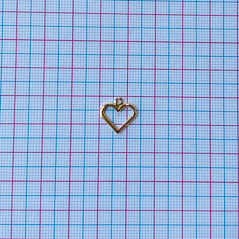 MINI DIJE ✦ CORAZÓN BAÑO DE ORO 