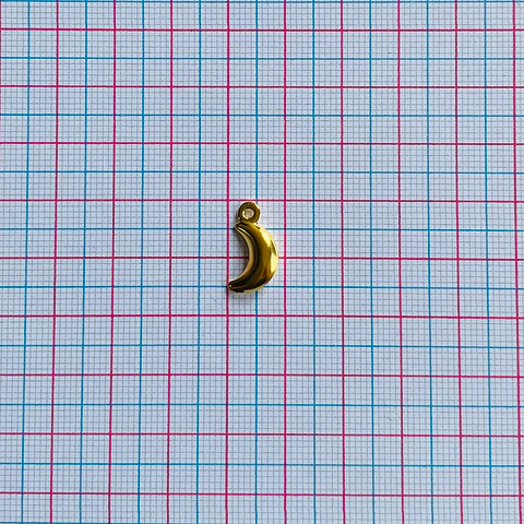 MINI DIJE MEDIA LUNA BAÑO DE ORO WZ00296-GOLD
