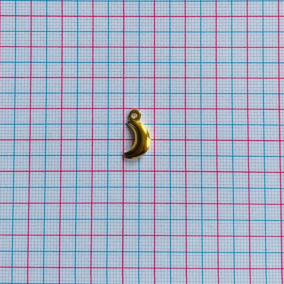 MINI DIJE MEDIA LUNA BAÑO DE ORO WZ00296-GOLD 2