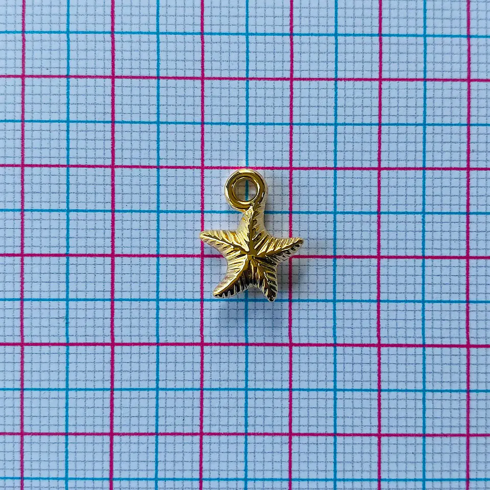 DIJE ESTRELLA DE MAR BAÑO DE ORO Z096-G 2