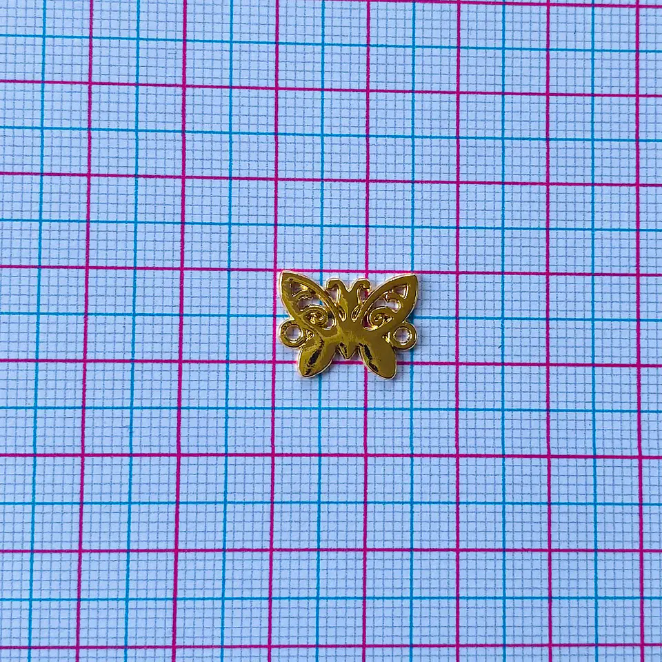 DIJE MARIPOSA BAÑO DE ORO F61572-GOLD 2