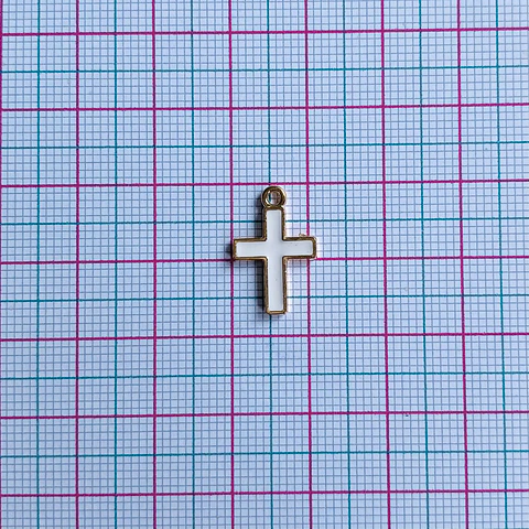 Dije Cruz Resina • Zamak • 17x11 mm