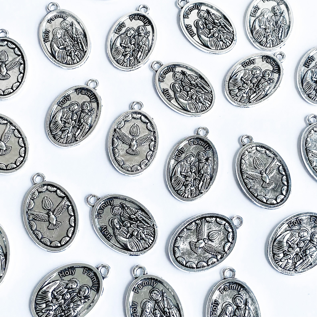  MEDALLA SAGRADA FAMILIA Y ESPÍRITU SANTO ZAMAK C390 1