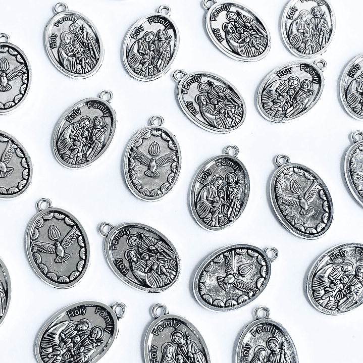  MEDALLA SAGRADA FAMILIA Y ESPÍRITU SANTO ZAMAK C390 1