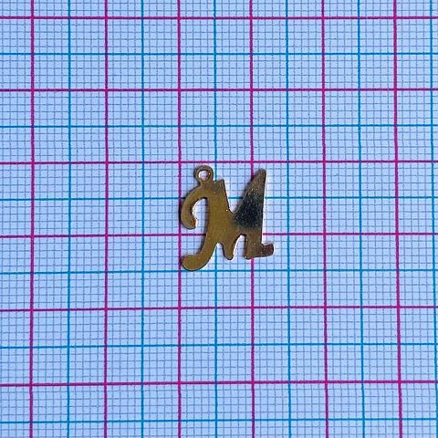 DIJE LETRA M ACERO CTA-26L-1M
