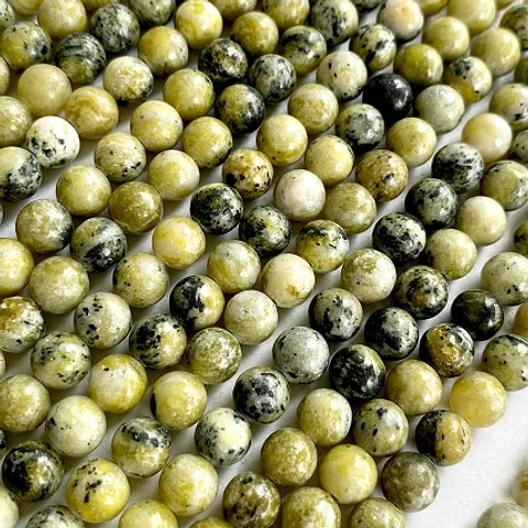 PIEDRA NATURAL ✦ JASPE VERDE CLARO 6MM